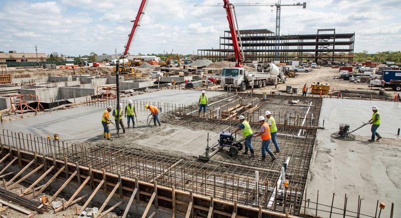 Commercial Slab Construction in West Des Moines, IA