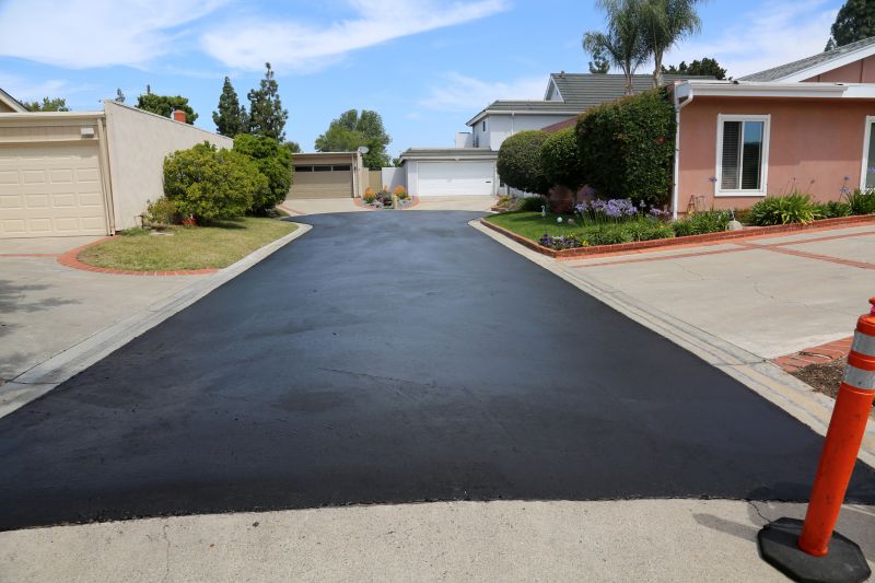 Residential Asphalt Driveway with Clear Lines